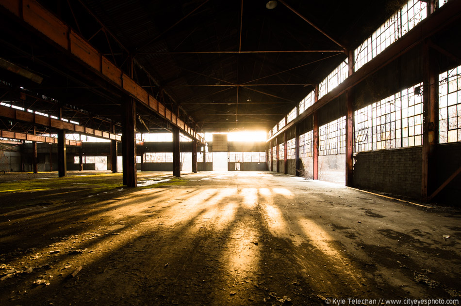 Sunset in an Old Factory